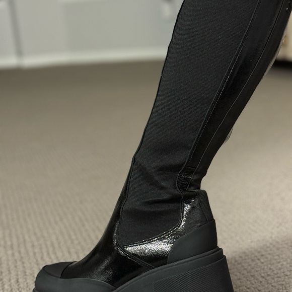 GANNI Black Chunky Knee High Boots Size 41 NEW $675 Retail Platform Lug Sole - Picture 4 of 16